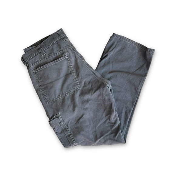 Wrangler Authentic Men’s Gray Cargo Pants Size 36x34 100% Cotton - Picture 1 of 7
